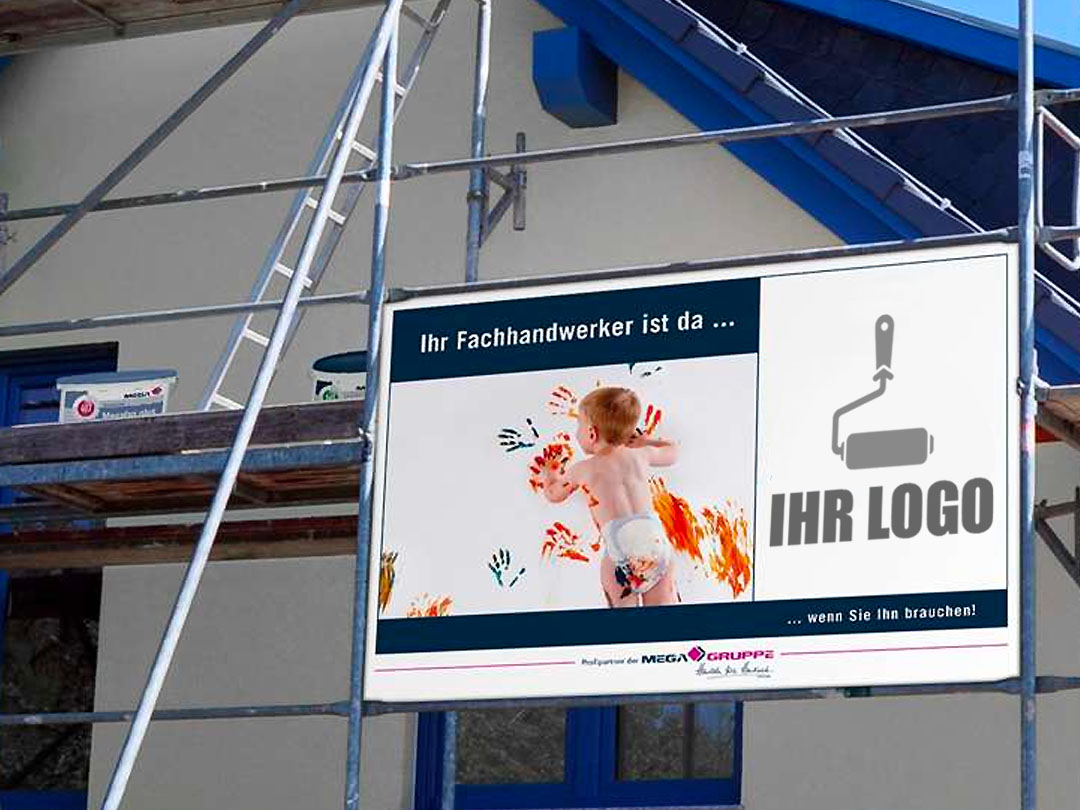 Gerüstplanen mit Ihrem Firmenlogo