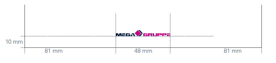 Darstellung Logo MEGA Gruppe ohne Leitbild  in Fußzeile DIN A4