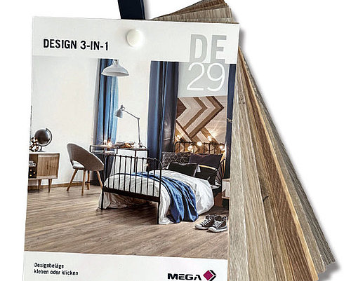 MEGA Kollektion 3-in-1. Bodenbeläge zum Kleben oder Klicken