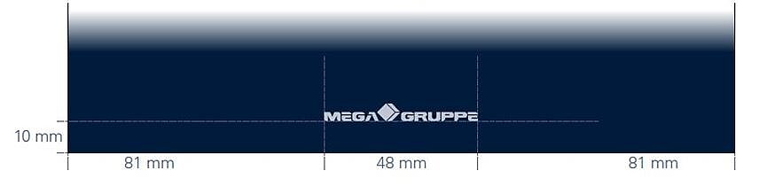 Sonderdarstellung Logo MEGA Gruppe ohne Leitbild in Fußzeile DIN A4